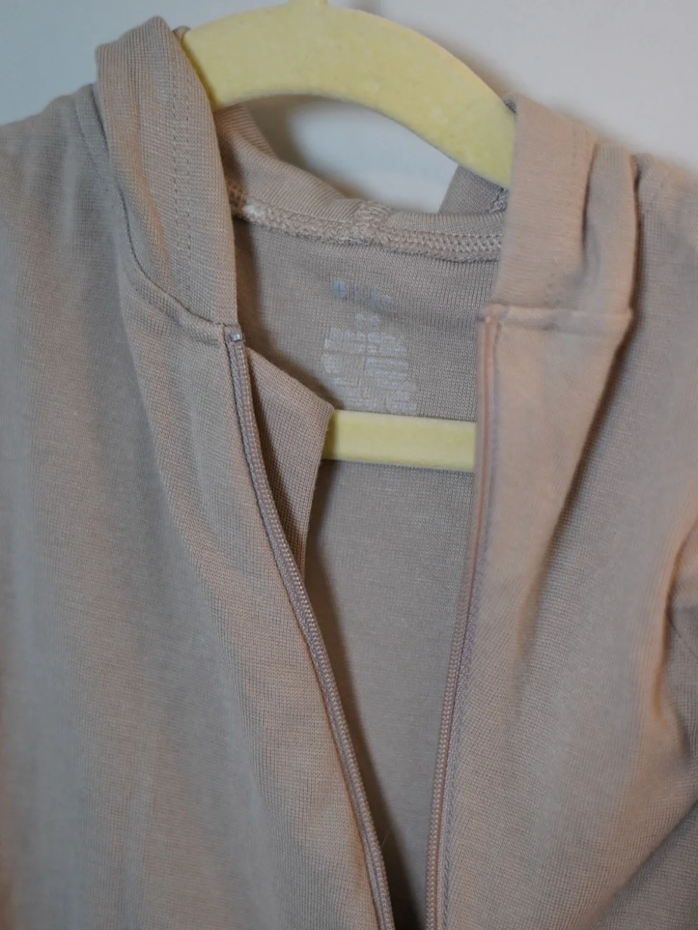 Kyte Baby Taupe Hooded Zippered One-Piece Romper